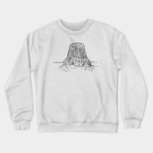 Devils Tower, WY Crewneck Sweatshirt